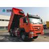 Buy cheap 20CBM 13R22.5 Tubeless Tyre Sinotruk Howo 6x4 Dump Truck For Ghana In Orange from wholesalers