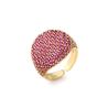 Buy cheap Rock Men Hip Hop Ring 18k Gold Plated Chunky Micro Pave CZ Ring from wholesalers