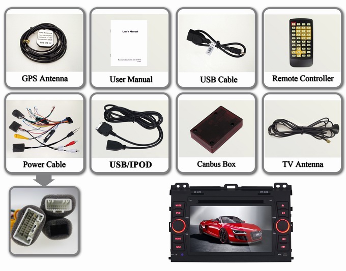 Ouchuangbo Auto DVD Stereo Player for Toyota Prado 2008-2011 Android 4.2 System iPod USB Wifi OCB-8626B