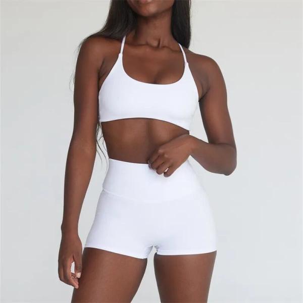 Buy cheap Anti Wrinkle Sports Wear Clothing Summer Yoga Biker Women Shorts Sets from wholesalers
