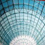 Q235 Flat Roof Dome Lights Retractable Glass Dome Skylight EPS
