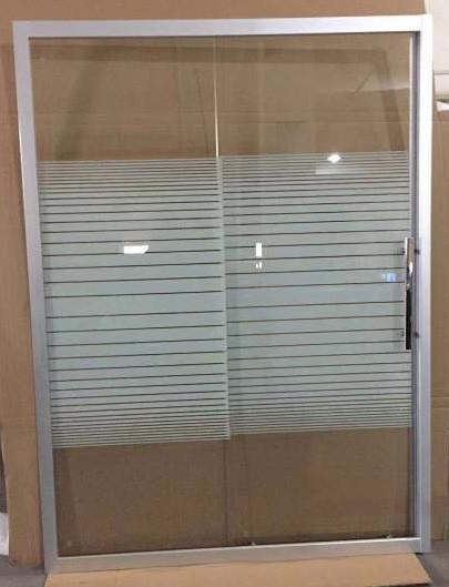 Buy cheap 5/6mm Tempered White Stripes Modern Glass With Chromed Aluminum Frame Screen from wholesalers
