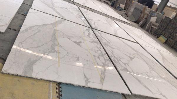 Buy cheap Honeycomb Composite Polished Marble Floor Tiles / White Marble Shower Tile from wholesalers
