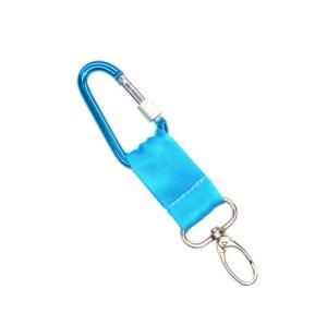 Wholesale Nylon Blue Personalized Metal Carabiner Clips For Climbing / Outing Exploring from china suppliers