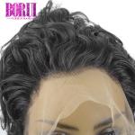 Pixie Cut Lace Front Wigs Wavy Short Pixie Curly Human Hair