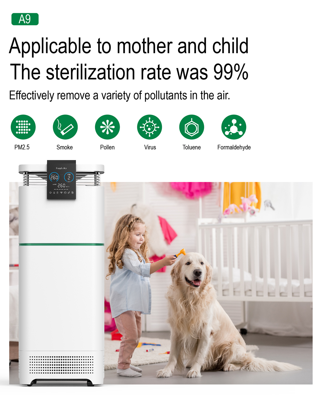 Homefish OEM Luftreiniger Purificador H13HEPA Filter Air Purifier Humidifier Commercial Negative Tower Air Purifier UV WIFI Home