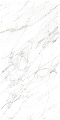 Italian Carrara Full Body Floor White Marble Tiles Striation Marble Look Finish Porcelain Tile 160*320cm