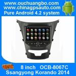 Ouchuangbo Android 4.2 Car DVD Radio Stereo System for Ssangyong Korando 2014 3G