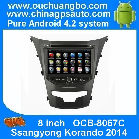 Buy cheap Ouchuangbo Android 4.2 Car DVD Radio Stereo System for Ssangyong Korando 2014 3G Wifi USB GPS OCB-8067C from wholesalers