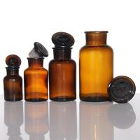Buy cheap Empty Large Amber Apothecary Glass Reagent Bottle For Liquid Solid Powder product