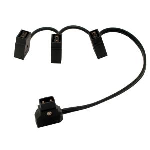 Wholesale D-Tap / Powertap Camera Power Supply Connections Cable D-Tap 1 Male To 3 Female Cable from china suppliers