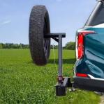 Spare Tyre Carrier and Off Road Hitch for 1995-2002 Jeep Gladiator Steel Rear