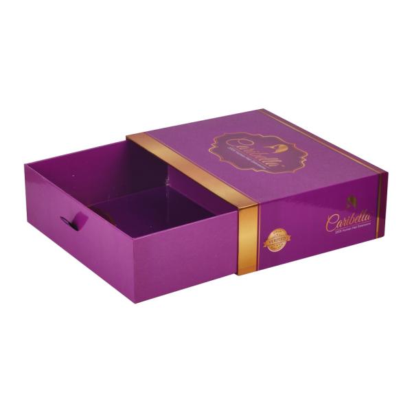 Buy cheap Purple Drawer Paper Box Wig Hair Extension Packaging With Ribbon Handle from wholesalers
