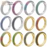 Buy cheap Diamond Eternity Rings 18k Gold Jewelry Adjustable Opening Zircon For Women from wholesalers
