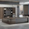 Buy cheap 50mm Thickness Table Top Luxury Modern Wooden L Shape Boss Manager Director Office Table from wholesalers