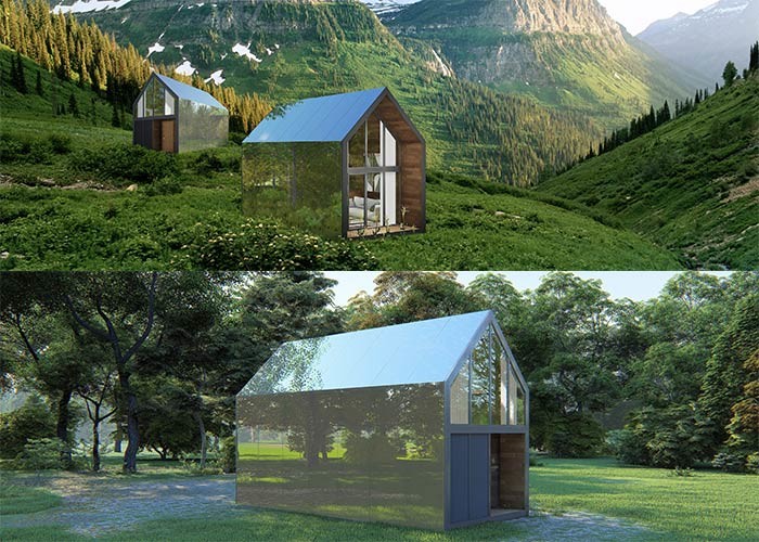 RAD Luxury Glass Movable Design Easy / Fast Install Prefab Loft Homes