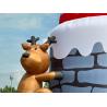 Buy cheap 20FT 26ft 33ft Inflatable Santa Claus In Chimney With Reindeer Outdoor Christmas Decoration Blow Up Santa Claus from wholesalers