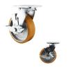 Buy cheap YLcaster Offers 200kg Yellow PU Wheel Aluminium Core Plate Swivel Side Brake Heavy Duty Casters from wholesalers