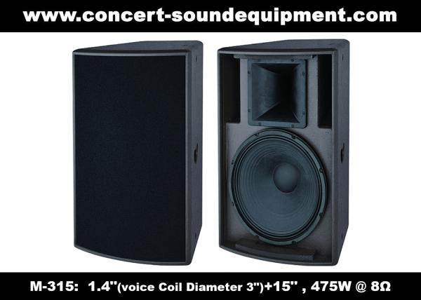 Buy cheap 475W 1.4" + 15" Full Range Speaker Sound Equipment For Nightclub , Disco , Conference And Church from wholesalers