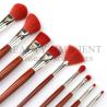 Buy cheap Luxury 9Pieces Private Label Makeup Brushes Red Makeup Brush Set 20.3cm from wholesalers