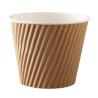 Buy cheap Custom Print Disposable Hot Food Grade 350gsm Kraft Brown Ripple Paper Bowl from wholesalers