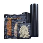 Vacuum bag textured and embossed food saver vacuum sealer bags transparent/black