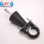 0.410kg Package Gross Weight 22.4mm Double Click-on Hangers for Coaxial Cable