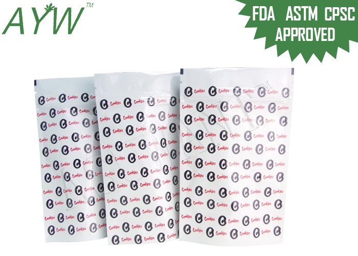 Zip Lock Smell Proof Zipper Bags Aluminium Gravnre Printing With Resealable Zipper