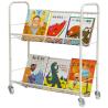 Buy cheap Mobile Three Storey 10kg Loading Steel Book Rack With Wheels from wholesalers