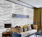 3D Relief Height 22mm High Gloss Peel and Stick PVC Wall Art Panel for Sofa