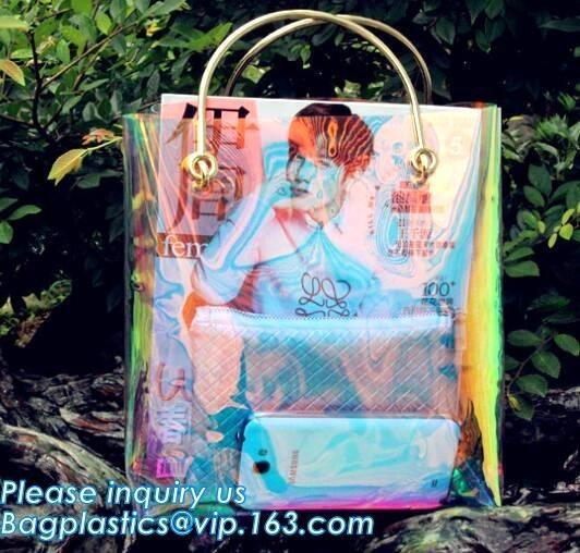 Buy cheap Neon Laser Shopping Bag Tote Bag, PVC bag/handbag for shopping/traveling bag, fashion purses and ladies handbag, PURSE from wholesalers