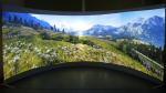 Wide View Circular Projection Screen Aluminum Frame With Black Velvet Border