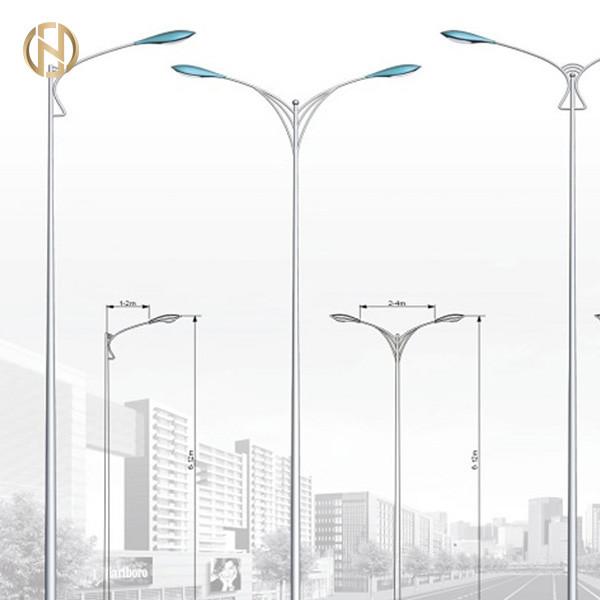 Buy cheap IP65 Galvanized 12M Single Arm Street Light Pole from wholesalers