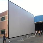 332×186cm 16:9 Fast Folding Projection Screen Outdoor With Aluminium Frame