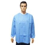 Disposable Lab Jackets Coat 32" Long Hip Length Work Gowns Clothes S-2XL Free