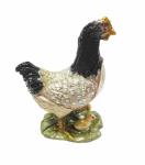 Unique hen jewelry box metal jewelry trinket box hen jewelry box