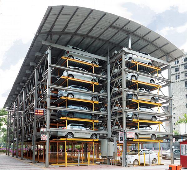 Buy cheap Easy To Operate Push Button Control Elevated Car Parking System Steel Structure from wholesalers