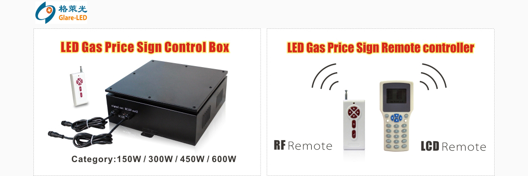 LED Gas Station Signs Fuel Station Pylon Sign 7 Segment LED Board Gas Light Display