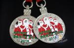 Christmas Logo Custom Fiesta Medals Both Side Design With 800 * 10MM Lanyard