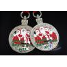 Buy cheap Christmas Logo Custom Fiesta Medals Both Side Design With 800 * 10MM Lanyard from wholesalers