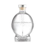 Hot Stamping Super Flint Glass Bottles 375ml 500ml 750ml Custom Fancy Shaped
