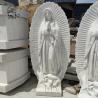 Buy cheap Marble Virgin Mary Statue Sculpture Golden Crown Catholic Religious Queen Statues White Stone Carving Life Size from wholesalers