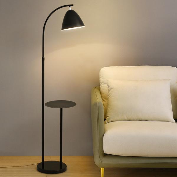 Buy cheap Coffee table floor light Nordic modern sofa side metal creative marble bedside floor lamp living room standing lamp from wholesalers