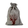 Buy cheap Custom Printed 10x15cm Drawstring Jewelry Beads Jute Bag from wholesalers