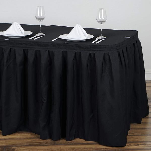 Buy cheap Elegant Disposable Plastic Table Skirts With Built - In Adhesive Line from wholesalers