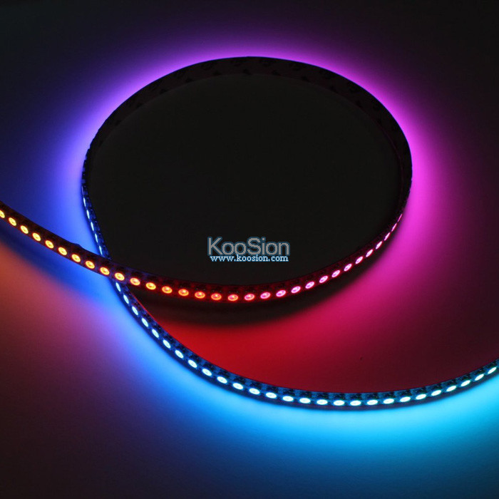 KooSion WS2812 ws2812b Flexible LED pixel Strip lights 144leds/mtr DC5V waterproof