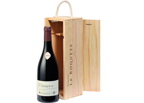 Buy cheap Natural Style Wood Gift Box With Slide Lid , Single Bottle Wooden Wine Box With Custom Logo from wholesalers