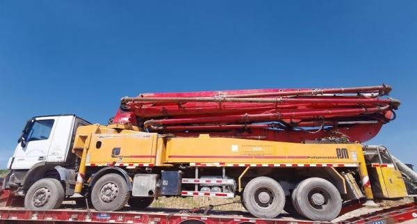 Buy cheap Used Secondhand Orange Putzmeister Concrete Pump 46m 56m Truck for Mixer from wholesalers