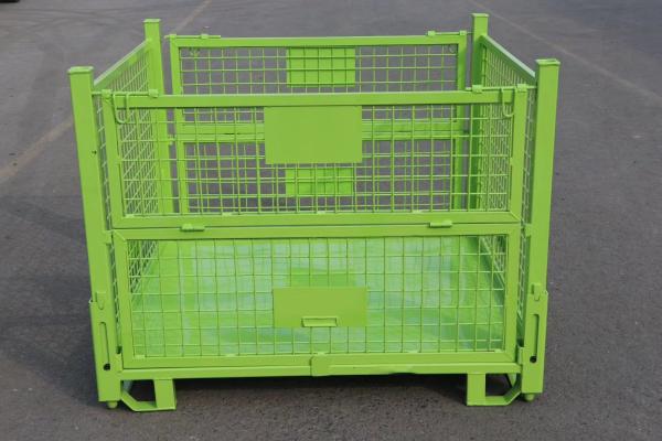 Buy cheap Transport Heavy Duty Storage Metal Pallet Box Industrial Folding Metal Pallet Cage from wholesalers