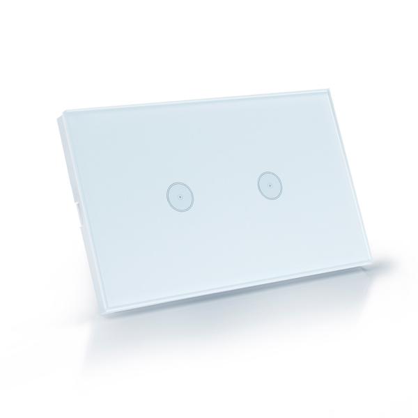 Buy cheap Tuya App Remote Touch Switch , US Standard 2 Gang Touch Dimmer Switch from wholesalers